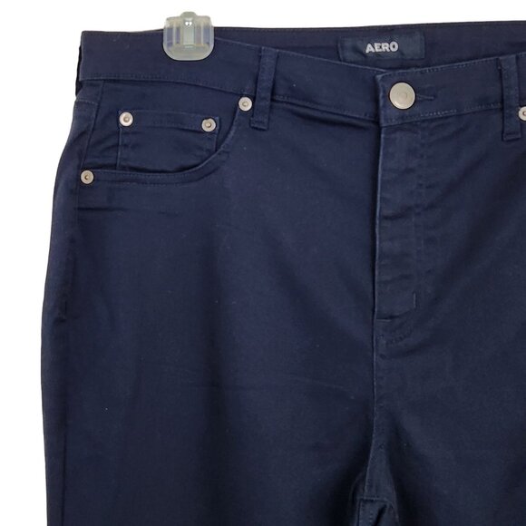 Aeropostale High Rise Pants Womens Plus 18 Short Blue Stretch Jegging Skinny New - Picture 7 of 9